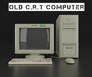 OLD COMPUTER REALISTIC GAME READY