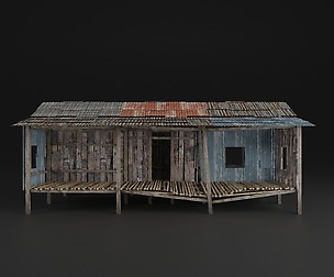 SLUM SHACK HOUSE PBR REALISTIC GAME READY