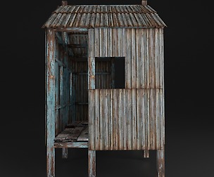 SLUM SHACK HOUSE REALISTIC GAME READY