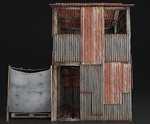 SLUM SHACK HOUSE OLD ABANDONED PBR