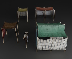 HOMELESS AND SLUM HOUSE TENT OLD
