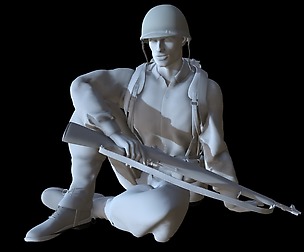 US Soldier WW2 printable