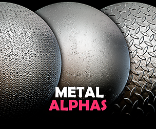 10 Metal Alphas Vol. 2 (ZBrush, Substance, 2K)
