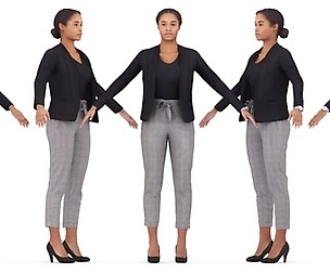 Carla Rigged 001 - Rigged 3D Business Women