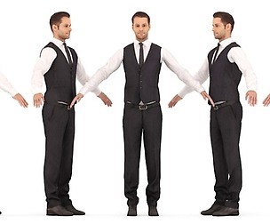 Eric Rigged 001 - Rigged 3D Business Man