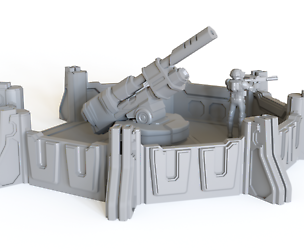 Sci fi Gun Emplacement for tabletop scenery