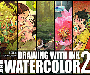 Drawing with ink and watercolor 2