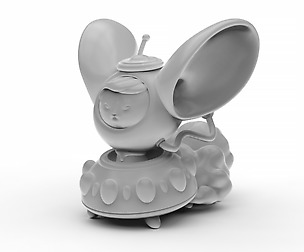 Model of space mouse childrens toy