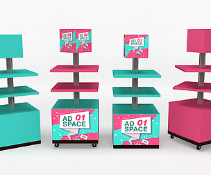 Product Display with cube as the main design