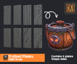 IMM Brush Stylized Plank Brush