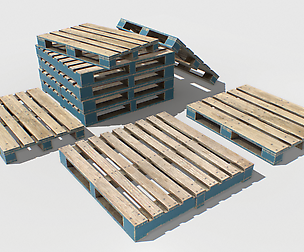 Industrial Wooden Pallet 1 PBR