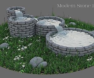 Modern Stone Fountain