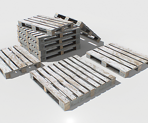 Industrial Wooden Pallet 2 PBR