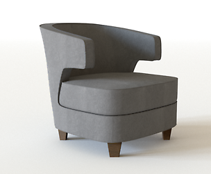 Armchair for interior render