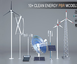 PBR Clean Energy Models (UE4,MAX,RAW)