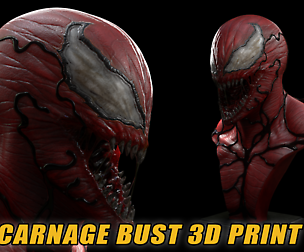 Carnage bust 3D print