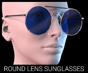 Round Lens Sunglasses.