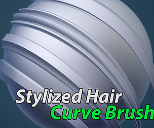 Stylized Hair Curve Brush