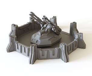 Sci fi Anti Air Emplacement for tabletop scenery