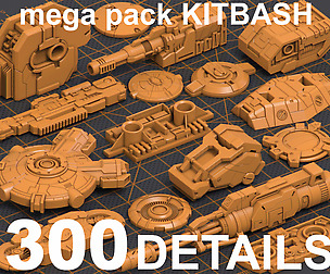 Mega Pack Kitbash 300 DETAILS
