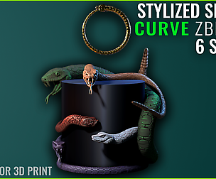Snake Curve - Zbrush 2020 - Stylized for 3D Print