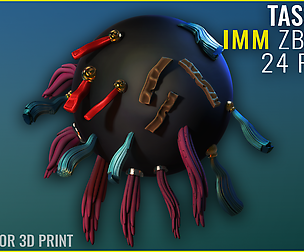 Tassels IMM - Zbrush 2020 - Stylized 3DPrint