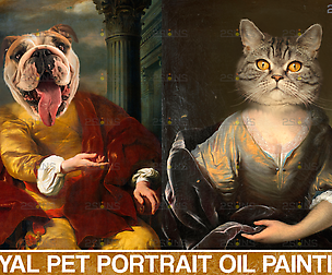 Royal Pet Portrait templates, Pet Painting Oil