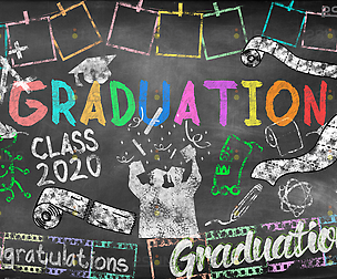Overlay Graduation Sidewalk Chalk Art