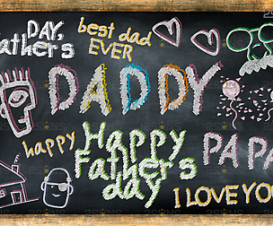 Overlay Father's day Sidewalk Chalk art