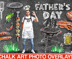 Overlay Father's day Sidewalk Chalk art