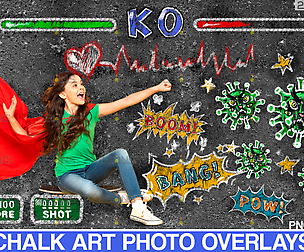 Chalkboard CV clipart Photoshop overlay Chalk art