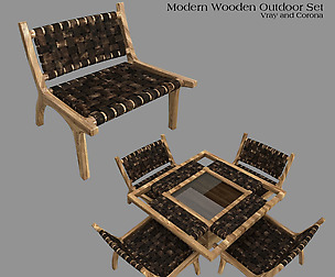 Wooden Outdoor Set