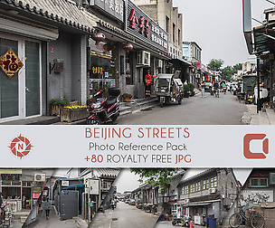 China Beijing streets: Photo reference pack