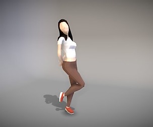 Rigged Low-Poly Woman Character | Game-Ready