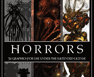 HORRORS – a pack of monster illustrations