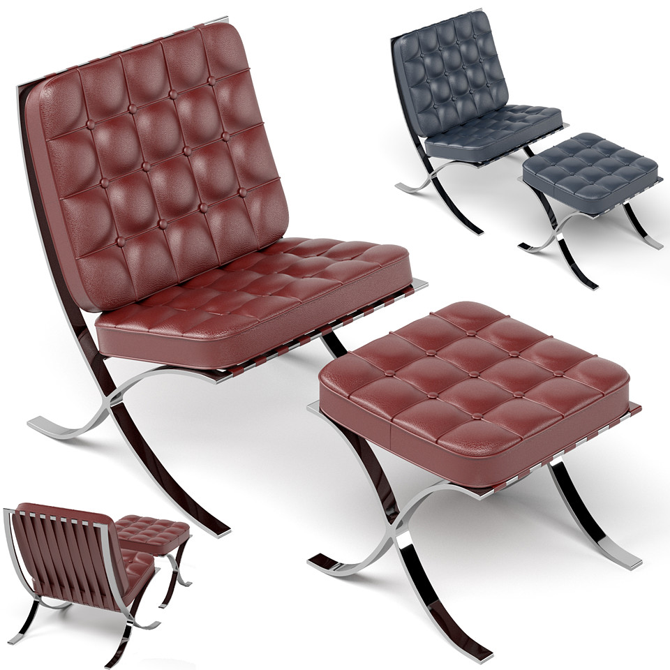 Barcelona Knoll Arm Chair Relax in 2 Colors