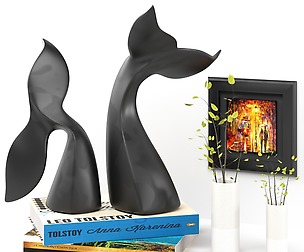 Decor Set No1 - by 2 Piece Black Menendez Whale
