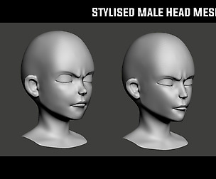 Stylised Male Head Basemesh