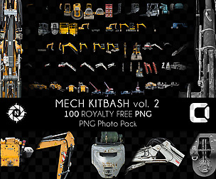 PNG Photo Pack: Mech Kitbash volume 2