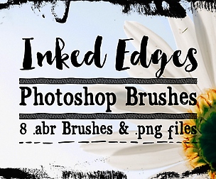 Inked Edges Photoshop Brushes