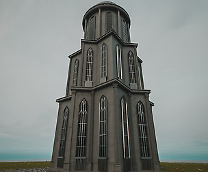 STEAMPUNK SCIFI CLASSIC OLD BUILDING