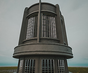 SCIFI STEAMPUNK CLASSIC OLD BUILDING