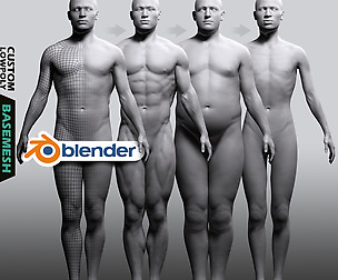 Male Custom Basemesh Lowpoly For Blender