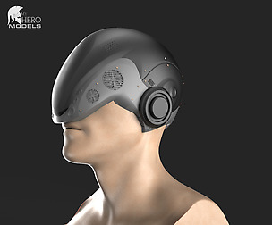SCIFI HELMET 01 - 3D Asset Game Model