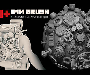 100 IMM brushe KITBASH (Game ready topology )