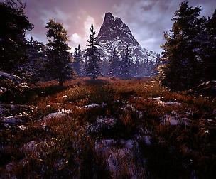 Nordic / Viking Landscape ( Snowy / Sunny )