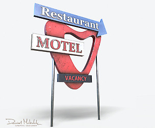 Motorway Motel Sign PBR