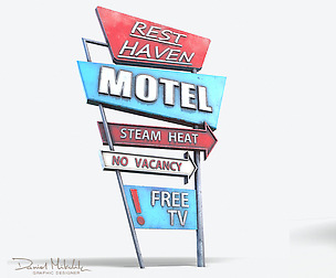 Motorway Motel Sign PBR