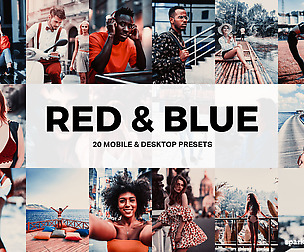 20 Red and Blue Lightroom Presets and LUTs