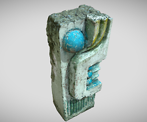 The column in the style of Soviet modernism